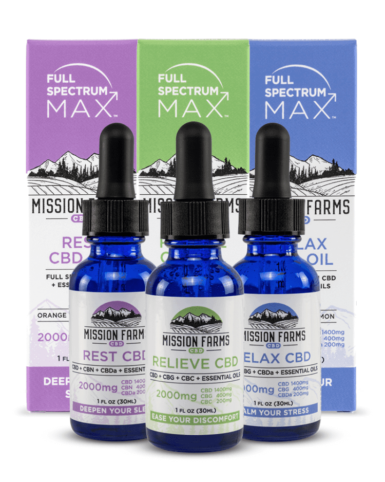 Full Spectrum Max CBD Bundle - Rest CBD, Relieve CBD, Relax CBD Oils