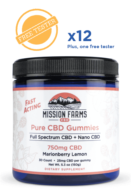Pure CBD Gummies - Marionberry Lemon 750mg CBD