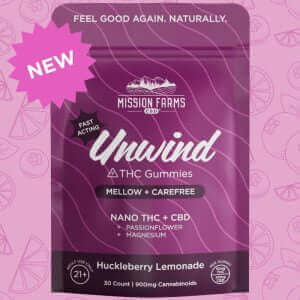Unwind Delta-9 THC Gummies with Nano THC